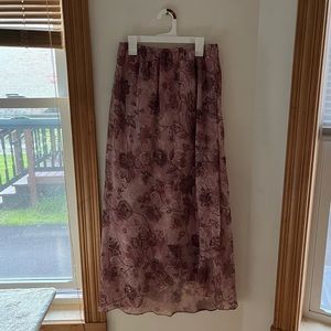 Early 90s Mauve Floral 2pc Set